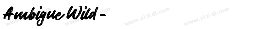 Ambigue Wild字体转换